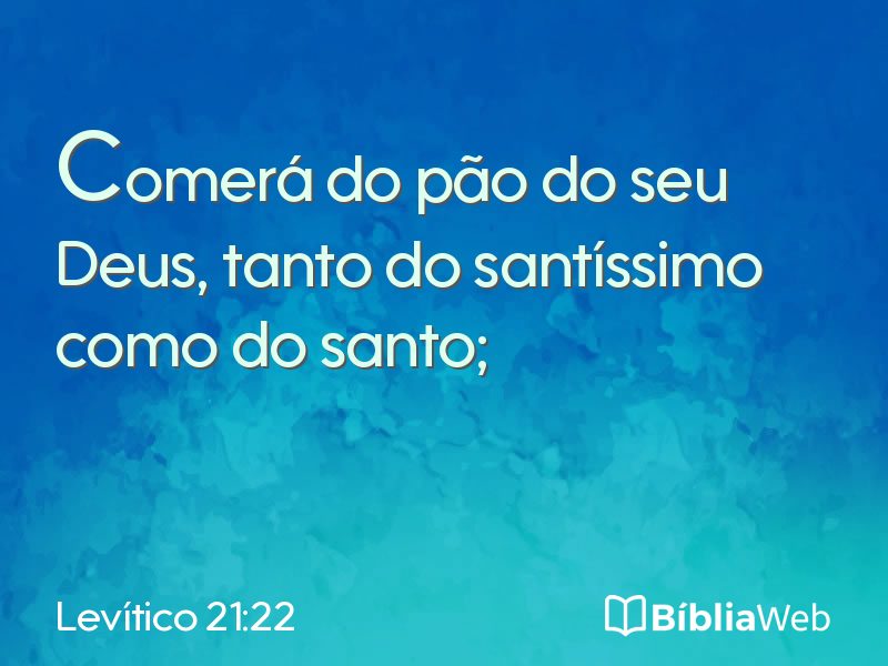 Levítico 21:22 em imagem para compartilhar