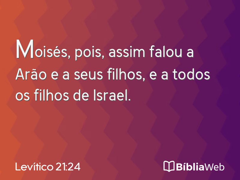 Levítico 21:24 em imagem para compartilhar