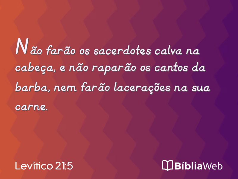 Levítico 21:5 em imagem para compartilhar