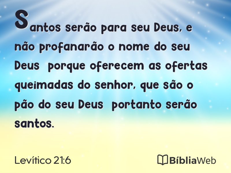 Levítico 21:6 em imagem para compartilhar