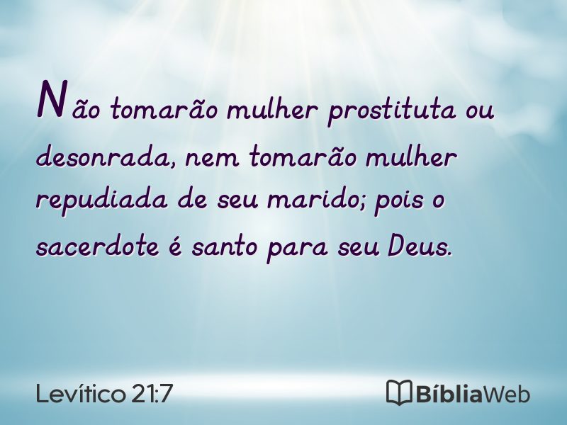 Levítico 21:7 em imagem para compartilhar