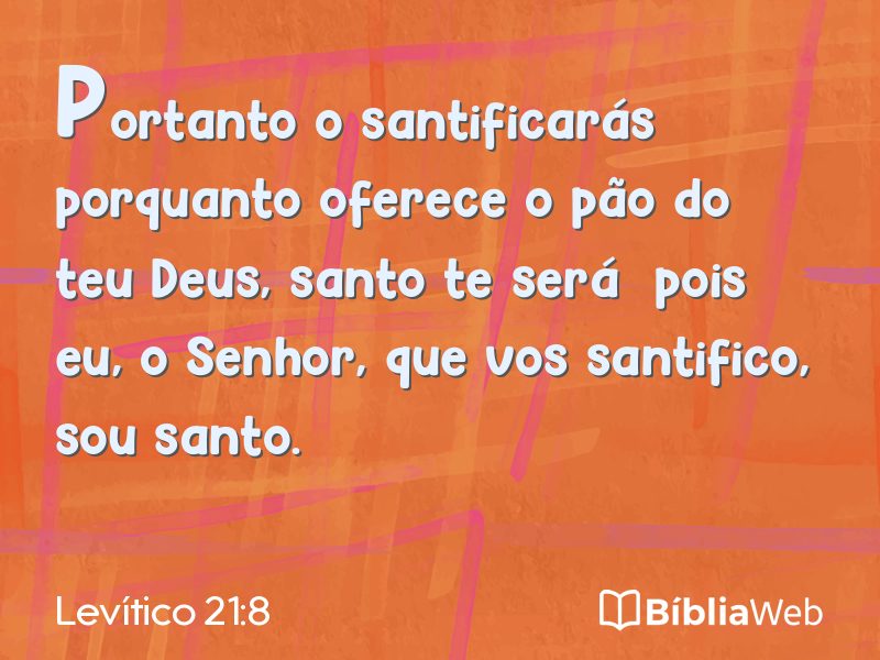 Levítico 21:8 em imagem para compartilhar