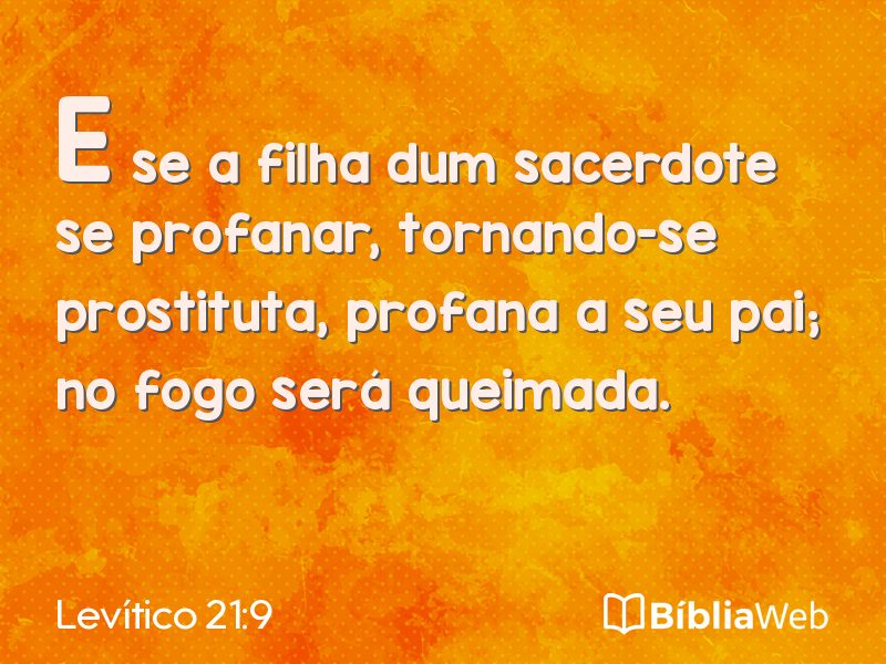 Levítico 21:9 em imagem para compartilhar