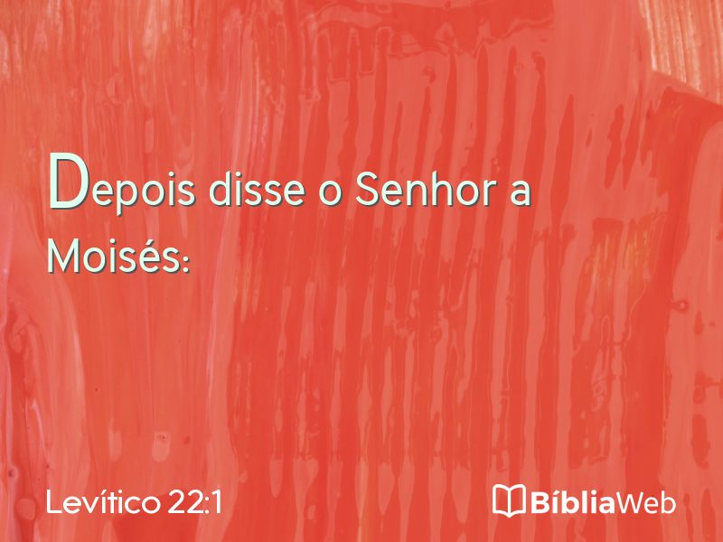 Levítico 22:1 em imagem para compartilhar