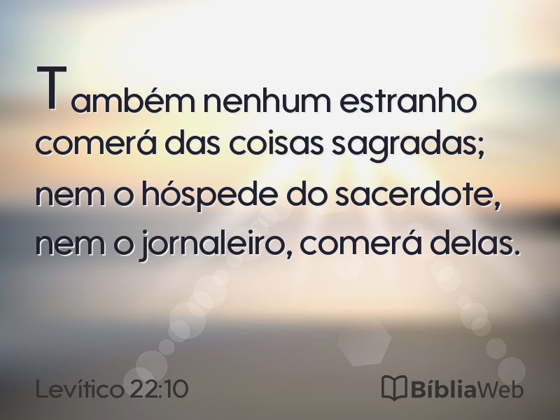 Levítico 22:10 em imagem para compartilhar