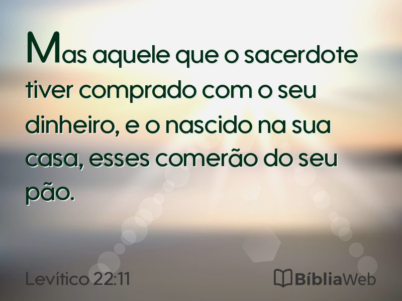 Levítico 22:11 em imagem para compartilhar