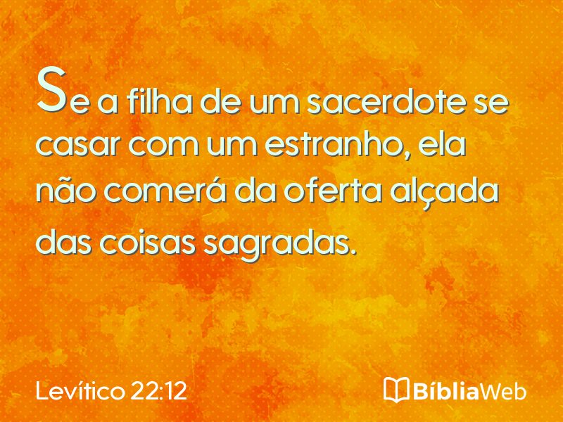 Levítico 22:12 em imagem para compartilhar