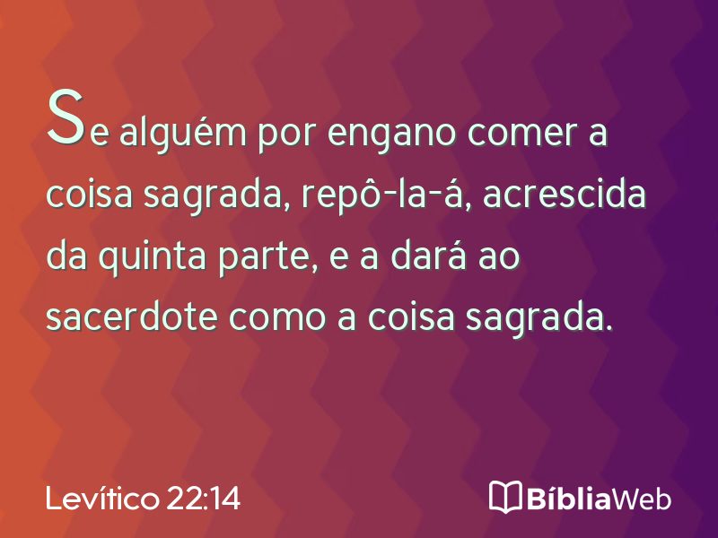 Levítico 22:14 em imagem para compartilhar