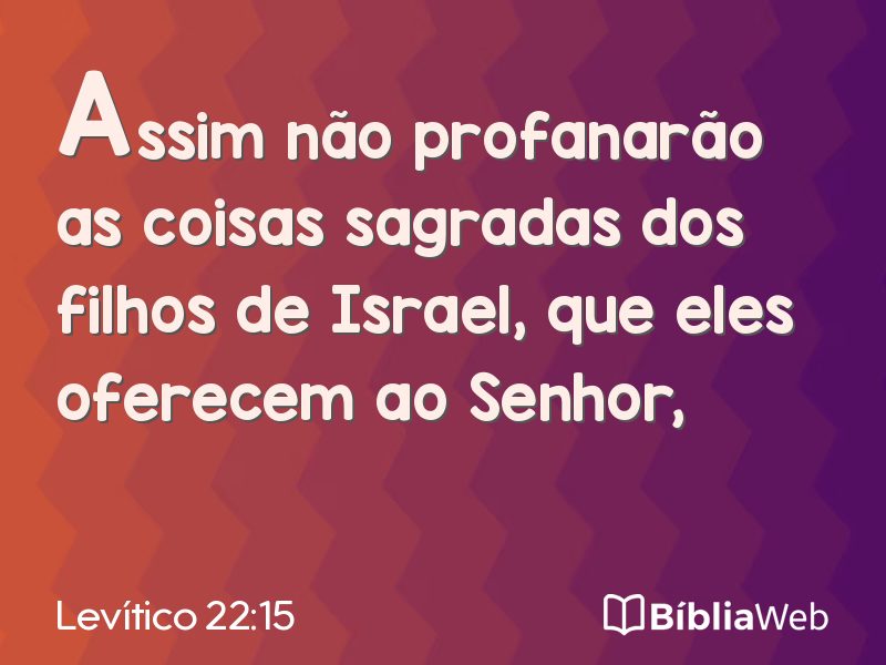 Levítico 22:15 em imagem para compartilhar