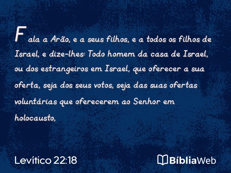 Levítico 22:18 em imagem para compartilhar