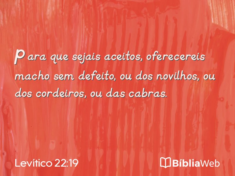 Levítico 22:19 em imagem para compartilhar