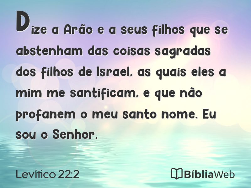 Levítico 22:2 em imagem para compartilhar