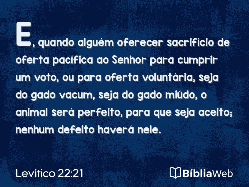 Levítico 22:21 em imagem para compartilhar