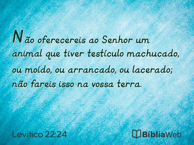 Levítico 22:24 em imagem para compartilhar