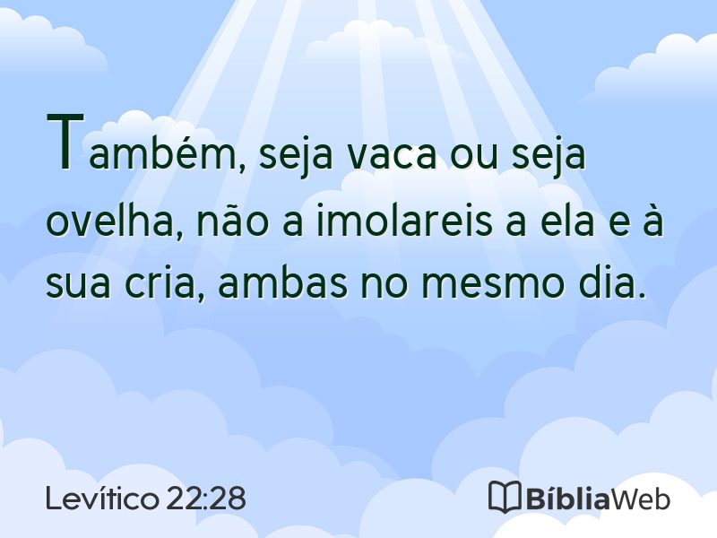 Levítico 22:28 em imagem para compartilhar