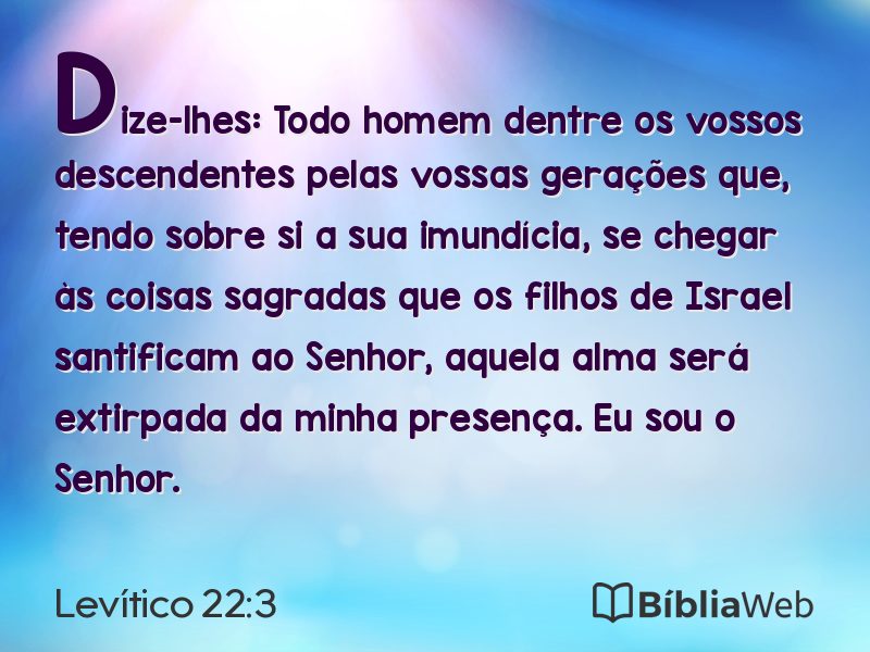 Levítico 22:3 em imagem para compartilhar
