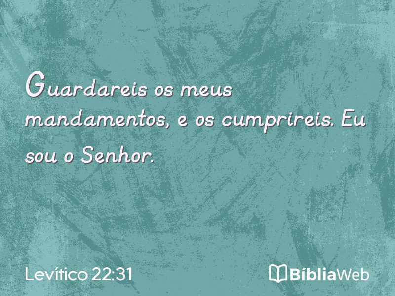 Levítico 22:31 em imagem para compartilhar