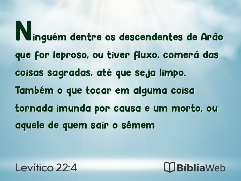 Levítico 22:4 em imagem para compartilhar