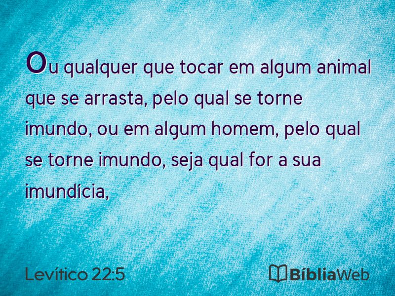 Levítico 22:5 em imagem para compartilhar