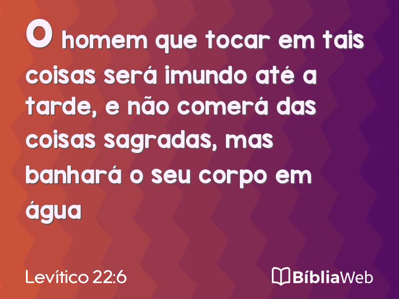 Levítico 22:6 em imagem para compartilhar