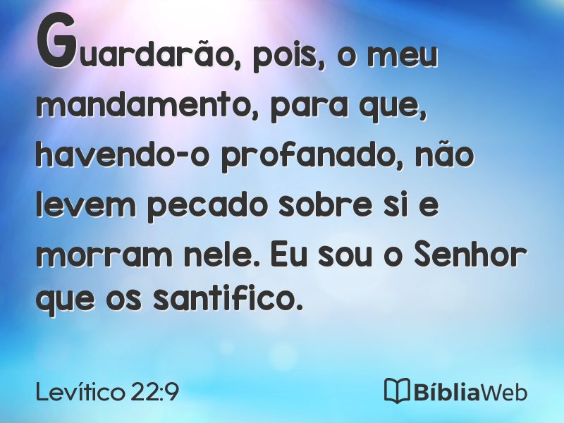 Levítico 22:9 em imagem para compartilhar