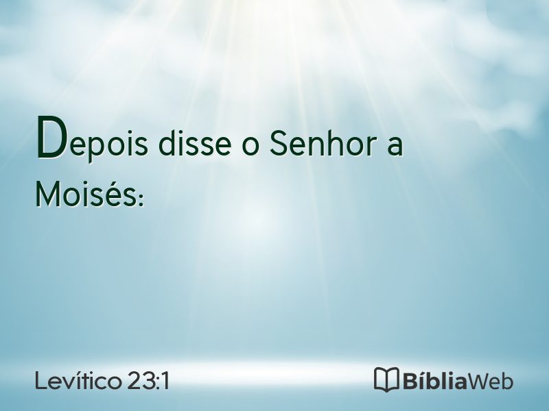 Levítico 23:1 em imagem para compartilhar