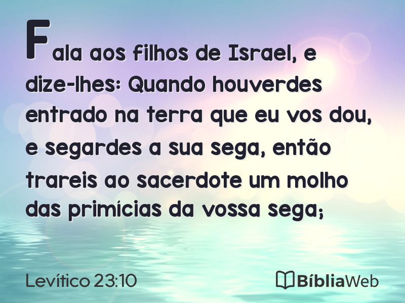 Levítico 23:10 em imagem para compartilhar