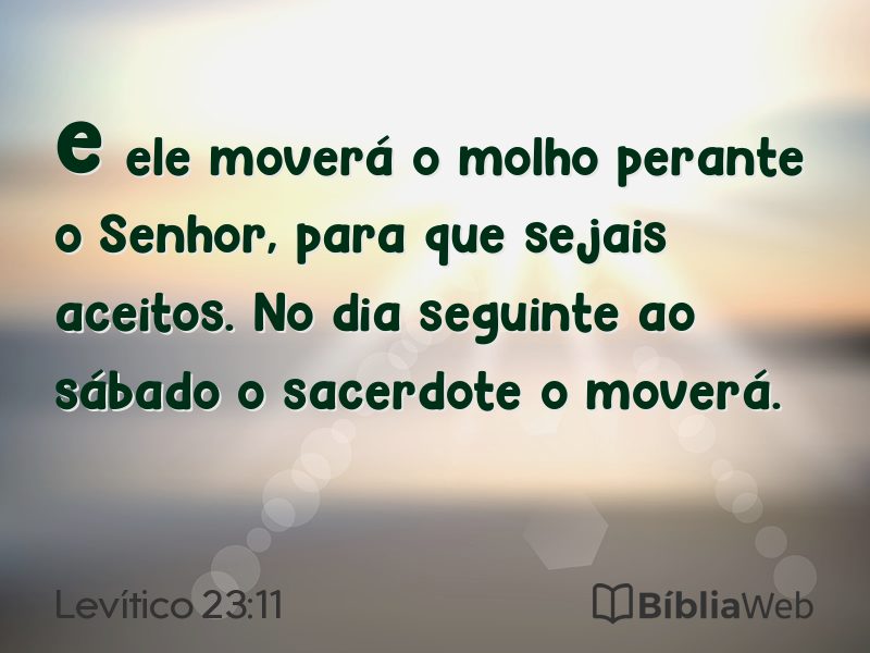 Levítico 23:11 em imagem para compartilhar