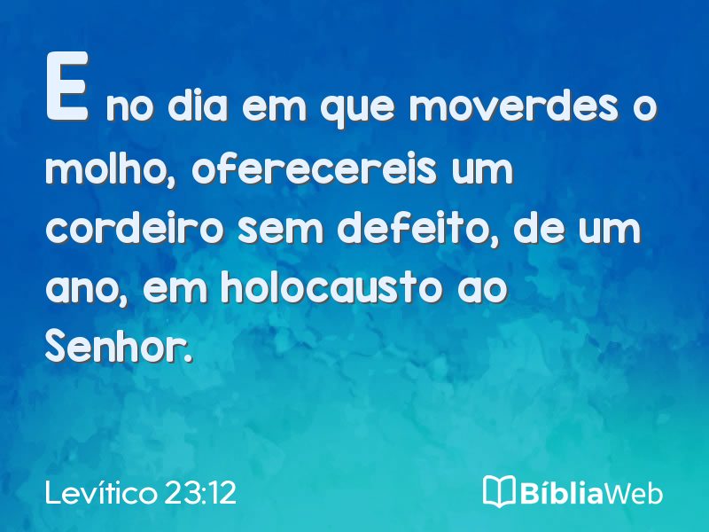 Levítico 23:12 em imagem para compartilhar