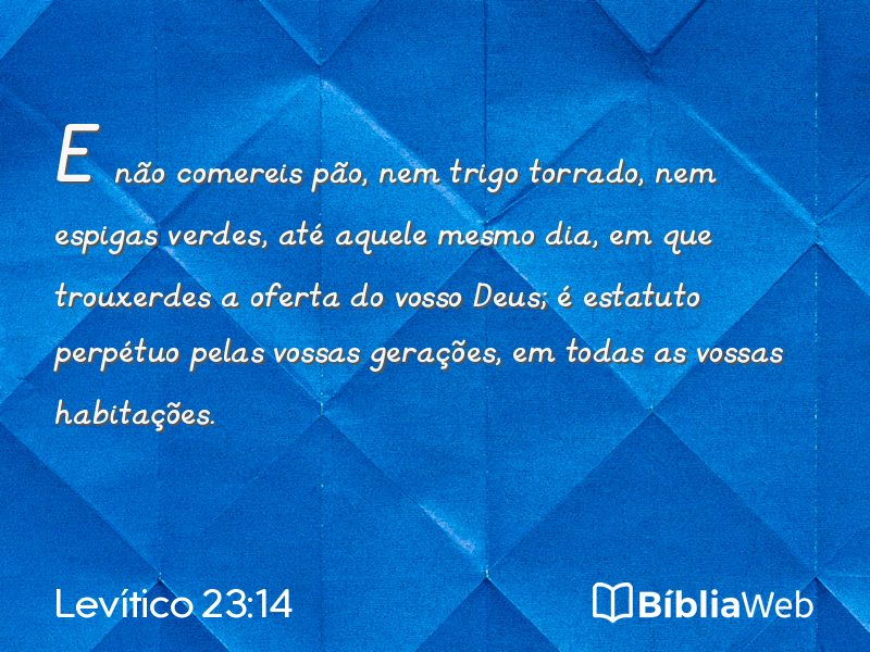 Levítico 23:14 em imagem para compartilhar