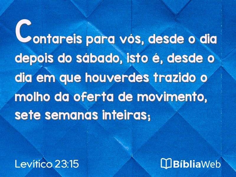 Levítico 23:15 em imagem para compartilhar