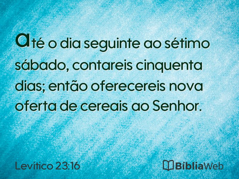 Levítico 23:16 em imagem para compartilhar