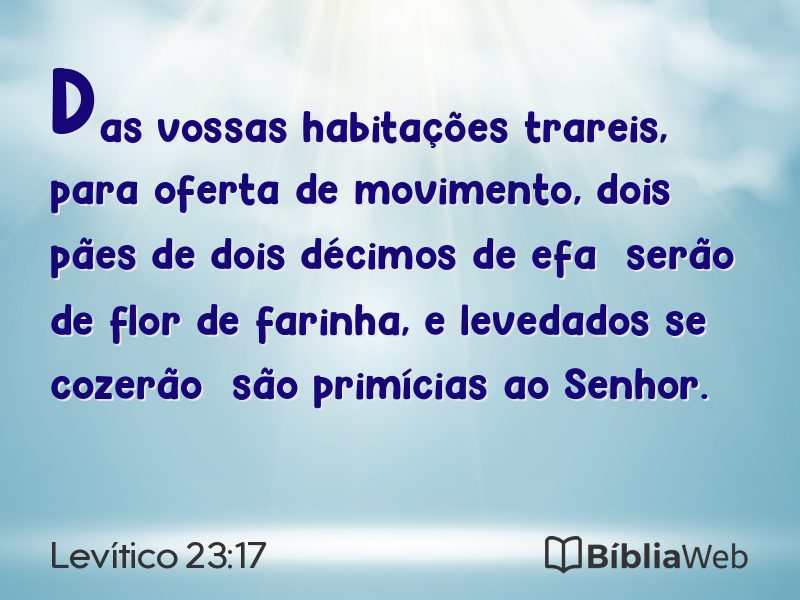 Levítico 23:17 em imagem para compartilhar
