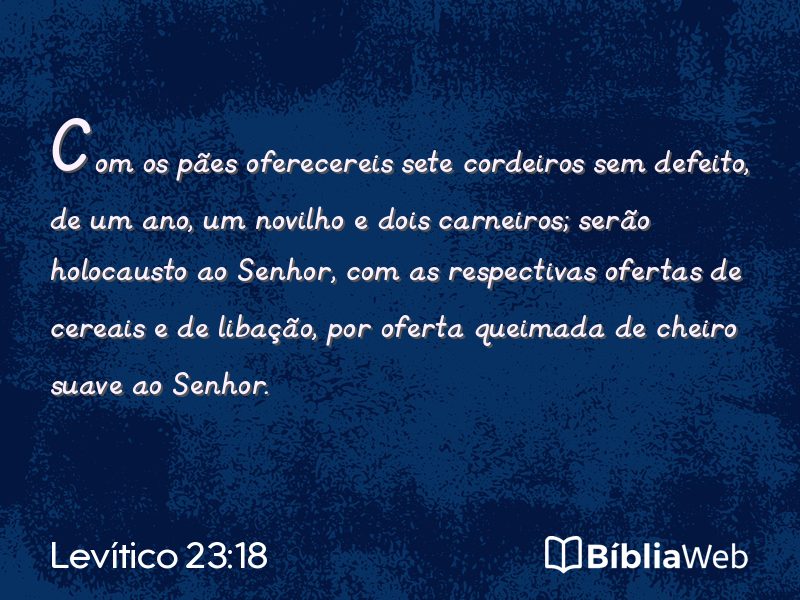 Levítico 23:18 em imagem para compartilhar