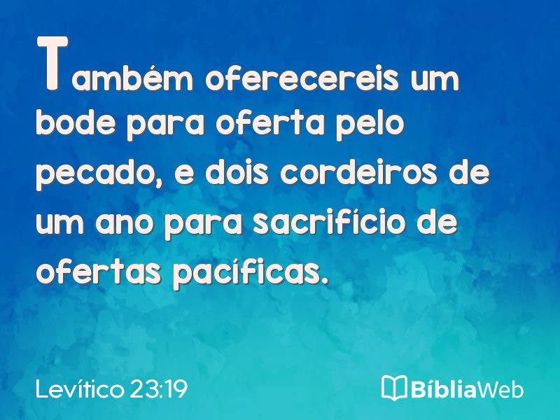 Levítico 23:19 em imagem para compartilhar
