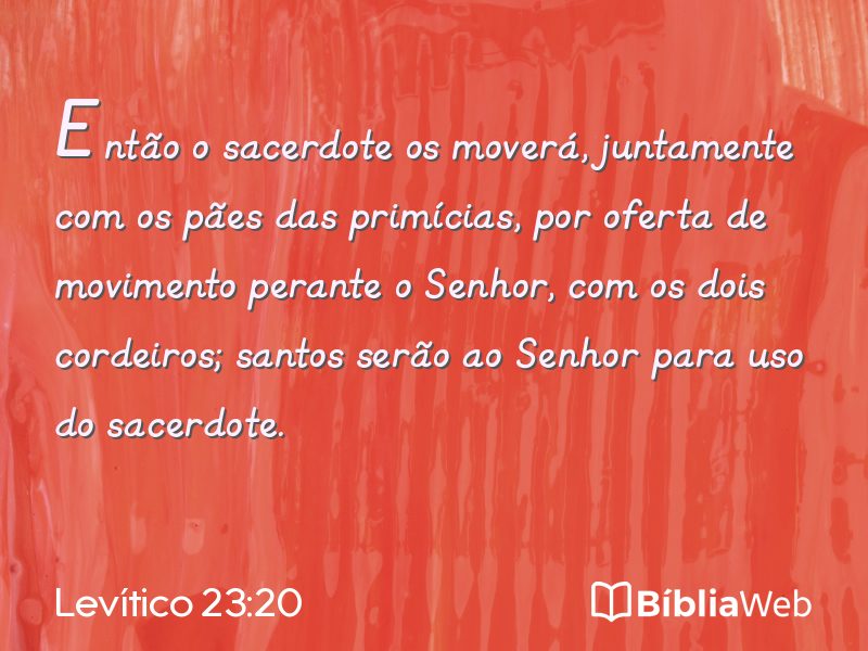 Levítico 23:20 em imagem para compartilhar