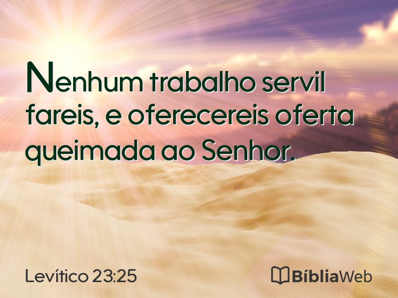Levítico 23:25 em imagem para compartilhar