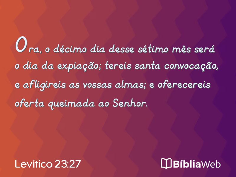 Levítico 23:27 em imagem para compartilhar