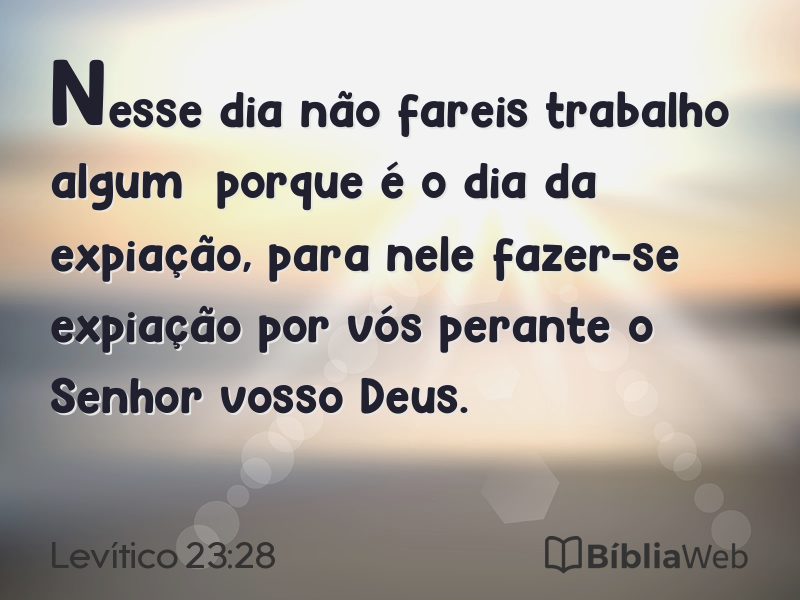 Levítico 23:28 em imagem para compartilhar