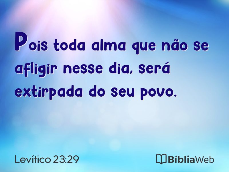 Levítico 23:29 em imagem para compartilhar