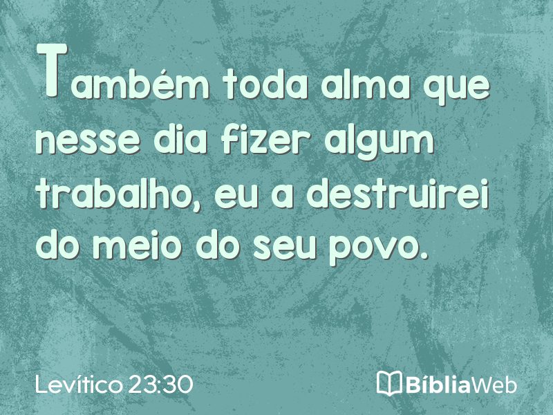 Levítico 23:30 em imagem para compartilhar