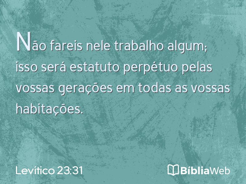 Levítico 23:31 em imagem para compartilhar