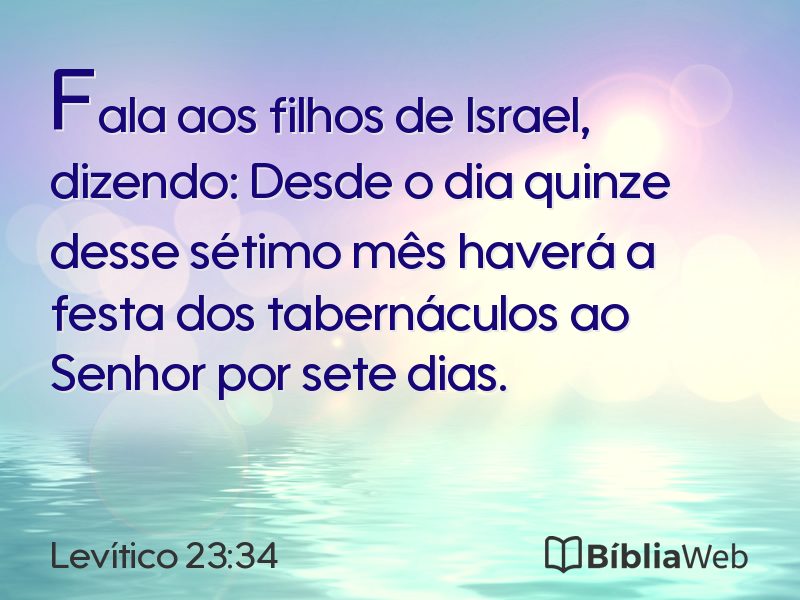 Levítico 23:34 em imagem para compartilhar
