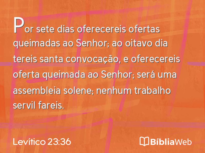 Levítico 23:36 em imagem para compartilhar