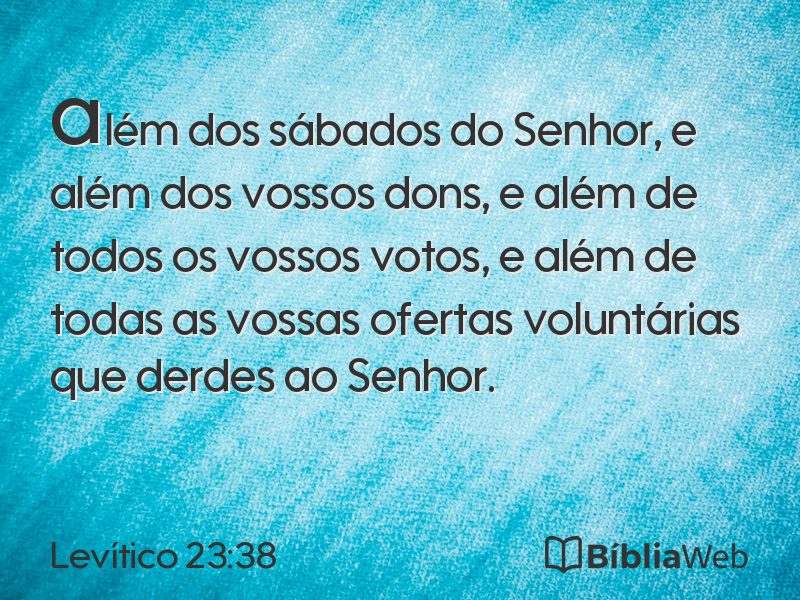 Levítico 23:38 em imagem para compartilhar