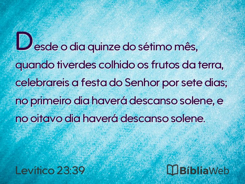 Levítico 23:39 em imagem para compartilhar