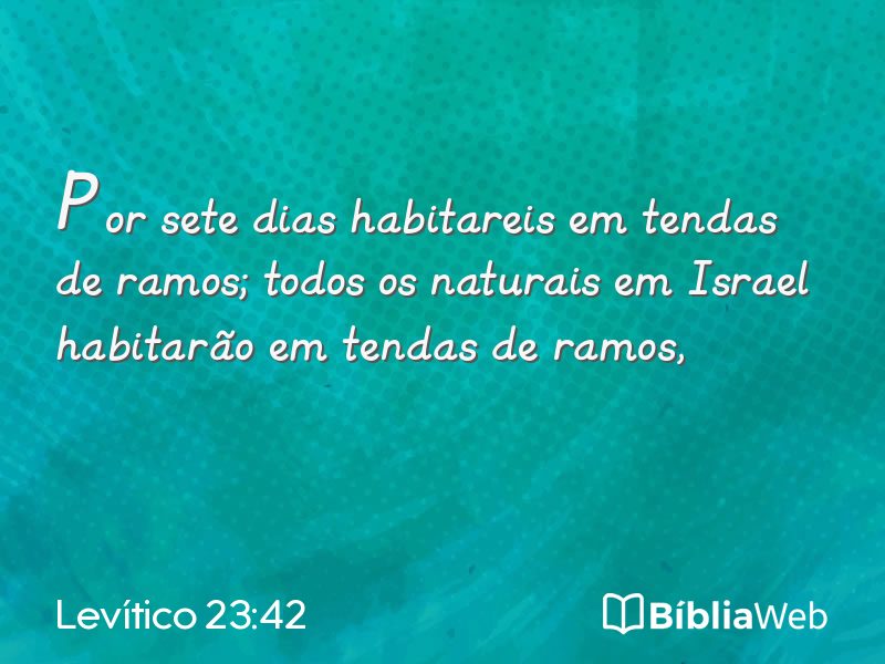 Levítico 23:42 em imagem para compartilhar