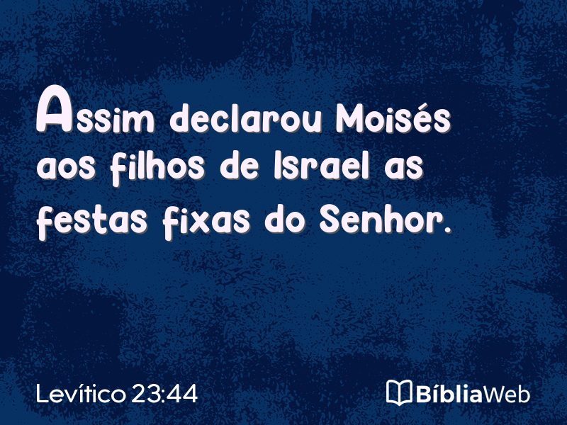 Levítico 23:44 em imagem para compartilhar