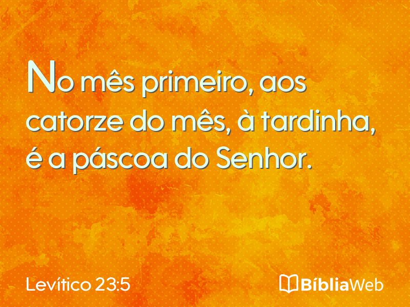 Levítico 23:5 em imagem para compartilhar