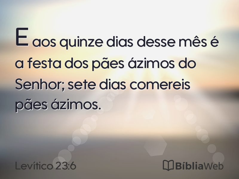 Levítico 23:6 em imagem para compartilhar